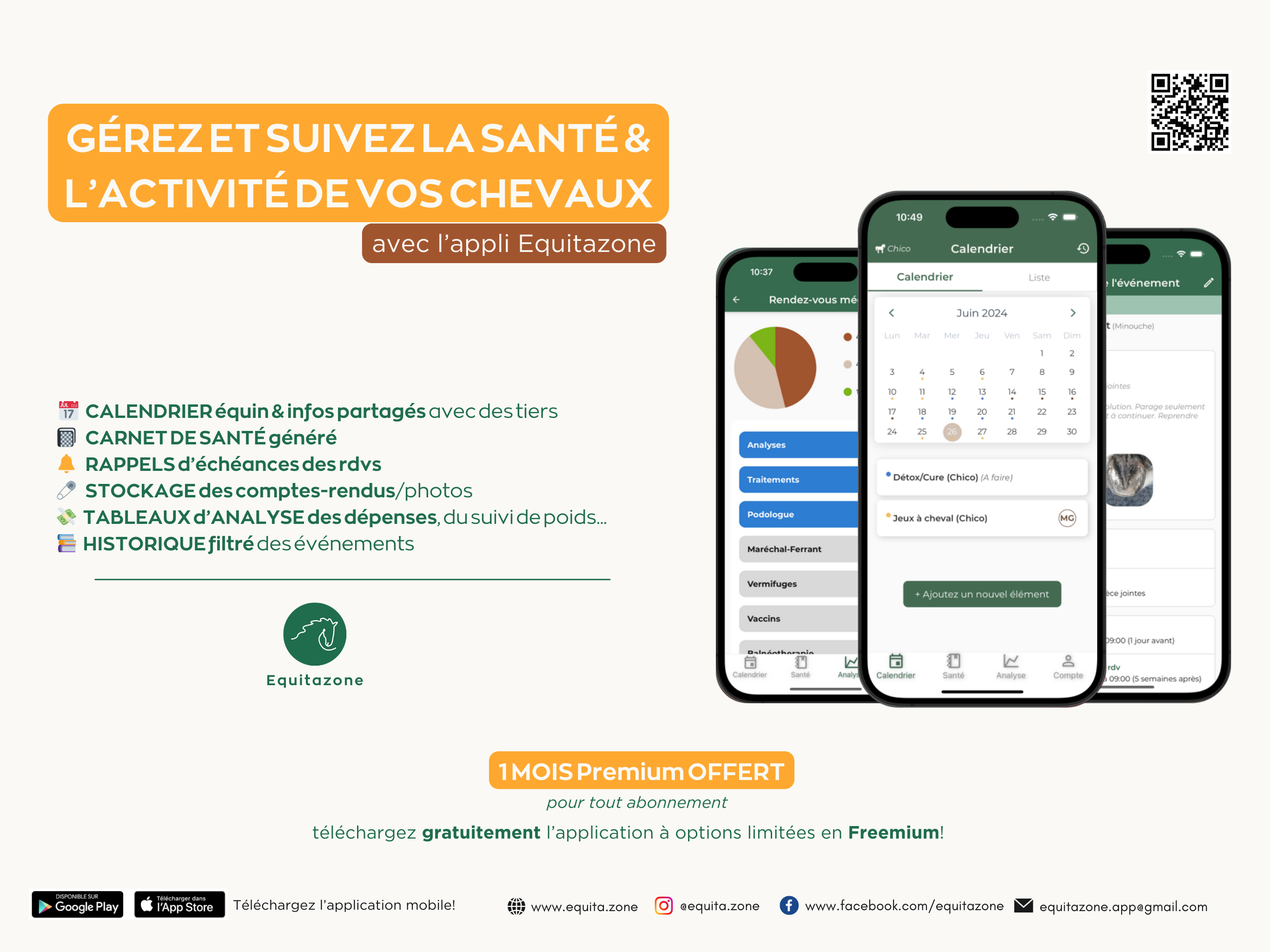 L’application qui pense à TOUT pour vos chevaux, et pour vous.